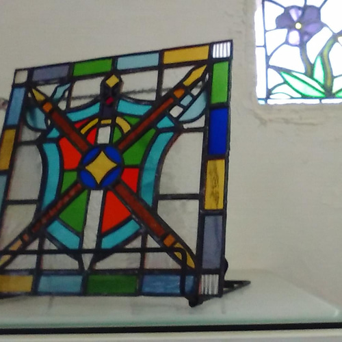 専用 ステンドグラスパネル /３人の賢者 芍薬 シャクヤク ステンドグラス パネル : ステンドグラス工房 Glass