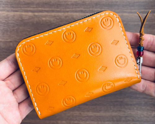 M.U.L. ハーフラウンドウォレット リザード型押し 新品未使用品 M.U.L ハーフラウンドウォレット財布 本革 リザード型押し M.U.L