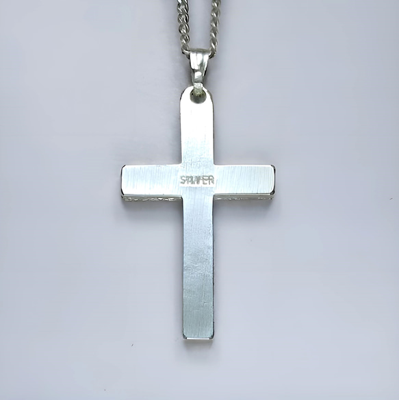 シンプルなラテン十字架　木肌光沢仕上げの小さなラテン十字架　cc04s 3枚目の画像