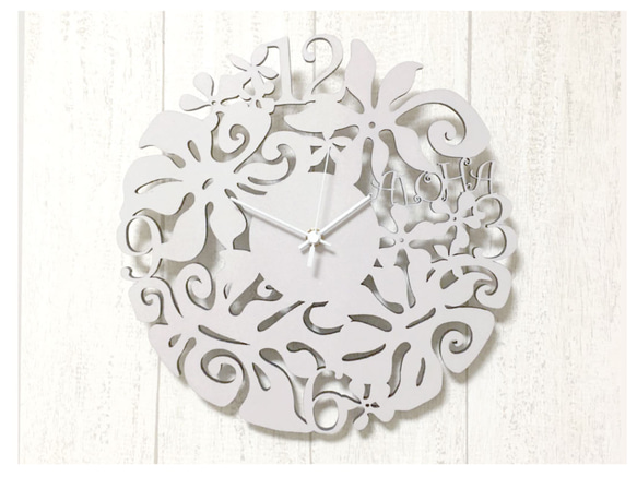 【ギフト・名入れ】ハワイアン　aloha clock　選べるカラー 9枚目の画像