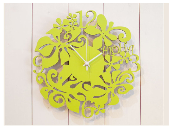 【ギフト・名入れ】ハワイアン　aloha clock　選べるカラー 8枚目の画像