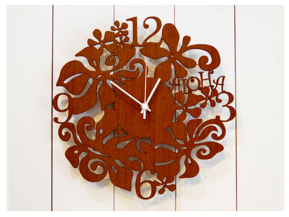 【ギフト・名入れ】ハワイアン　aloha clock　選べるカラー 7枚目の画像