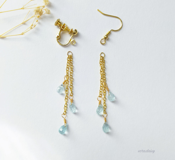 ゆきりんぐ様♥️ラリマー＆トロレアイト人魚・アクアマリンさざれブレス2本♡天然石 海からの贈り物【癒しと調和】ラリマー、アクアマリンの