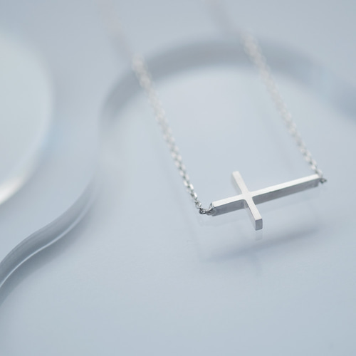 サイドクロス 十字架 ネックレス シルバー925 ネックレス・ペンダント