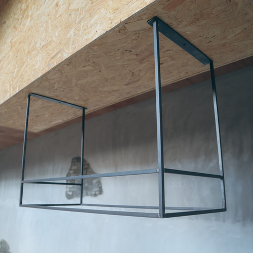 送料無料／[Hanging Shelf B-Type]吊り戸棚 750mm アイアンシェルフ