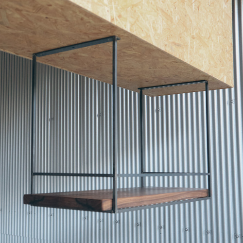 送料無料／[Hanging Shelf B-Type]吊り戸棚 750mm アイアン