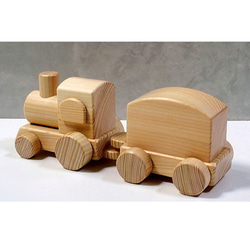 木のおもちゃ・連結機関車A 4枚目の画像