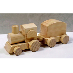 木のおもちゃ・連結機関車A 3枚目の画像