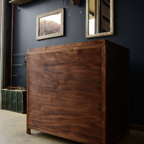 ハンドメイド　キャビネット　オーダー受け付けます ガラスのショーケースキャビネット チェスト・キャビネット オーダー