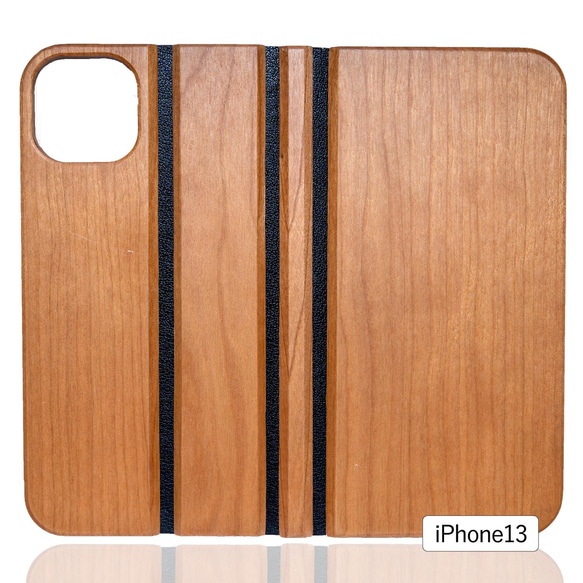 iPhone 天然木　手帳型　フルウッドケース　ドリームキャッチャー　(名入れ可+700円） 12枚目の画像