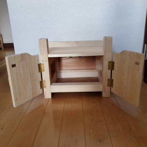 受注製作】机に変身！手作りキッチンセット&椅子 おもちゃ・人形