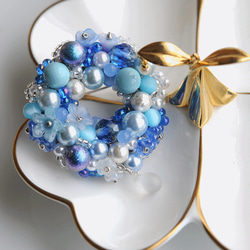 美品✨Rene クリスタルブローチ フラワー スワロフスキー ビジュー