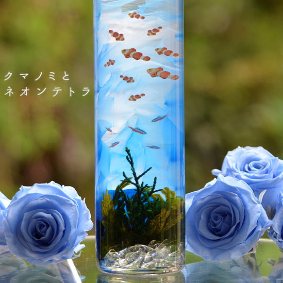 選べるハーバリウムアート　フラワーアクアリウム【台座ライト別売り】 6枚目の画像