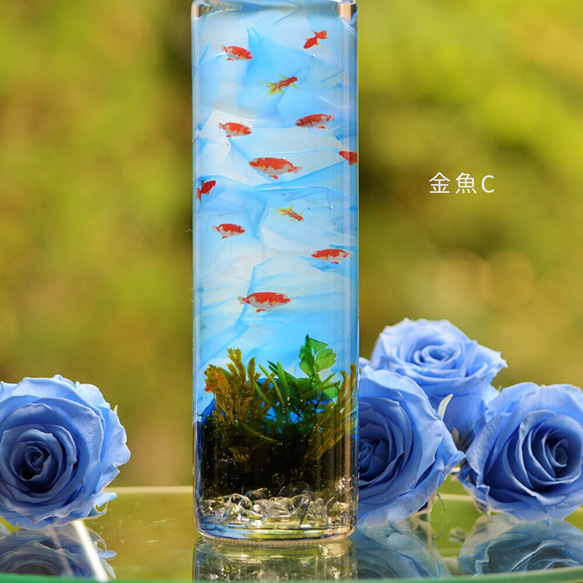 選べるハーバリウムアート　フラワーアクアリウム【台座ライト別売り】 5枚目の画像