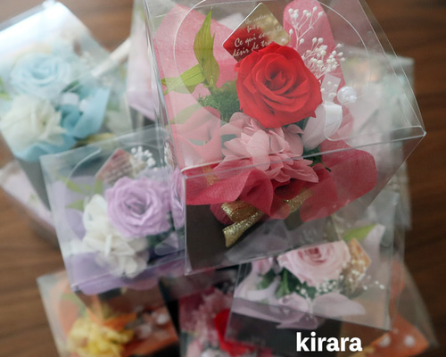 プリザーブドフラワー☆クリアケース入り！Kiraraブーケ