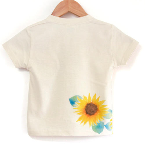 【ちぃ】ONLY CHILD 花図鑑Tシャツ ひまわり 【ちぃ】ONLY CHILD ひまわり 花図鑑Tシャツ