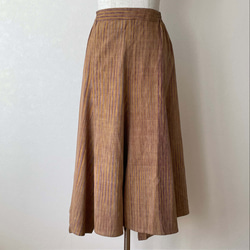 手織り綿で仕立てたギザギザ裾のスカート ロング コットン100% フリーサイズ 6枚目の画像
