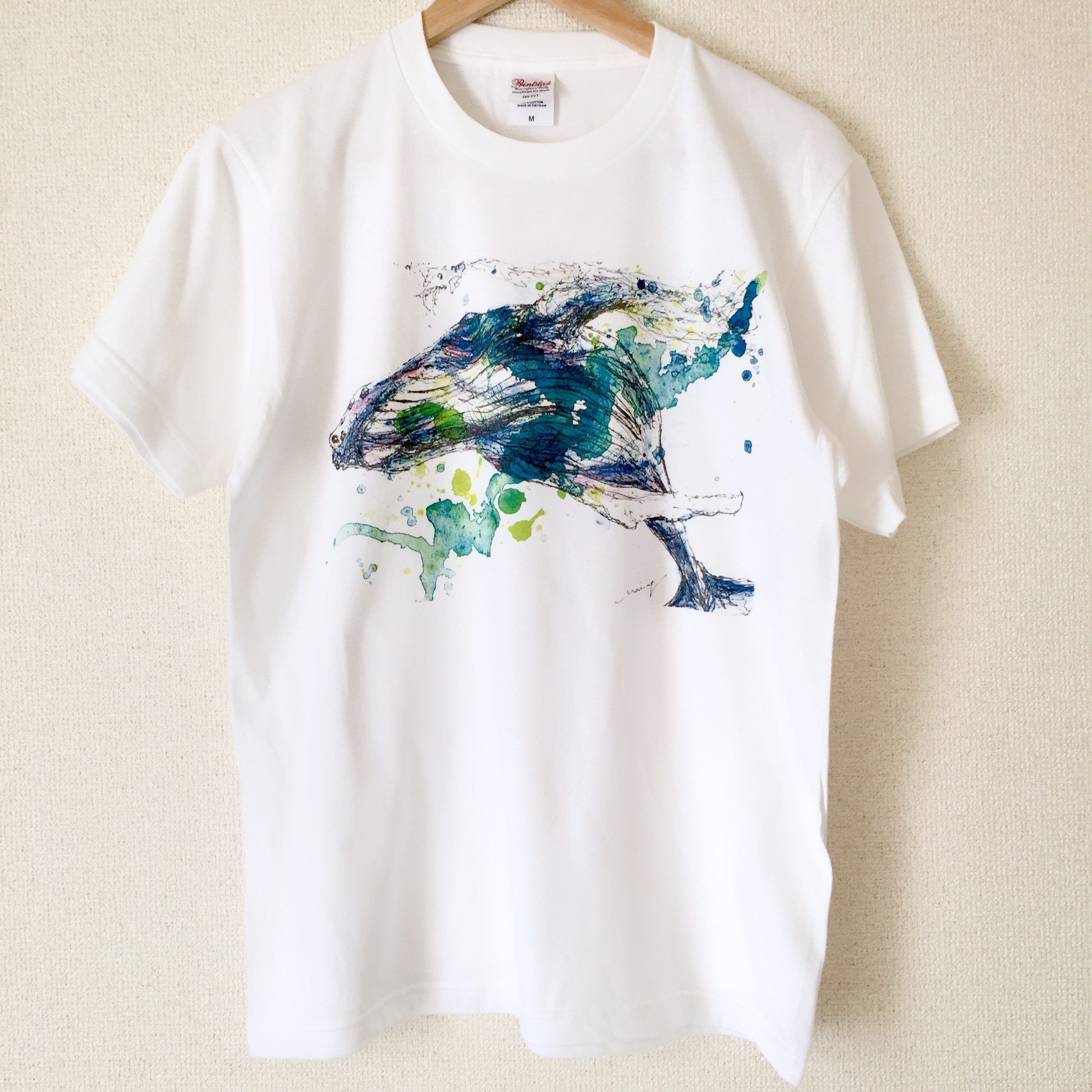 オリジナルイラストTシャツ】クジラ Tシャツ Mai.Yamashita 通販  
