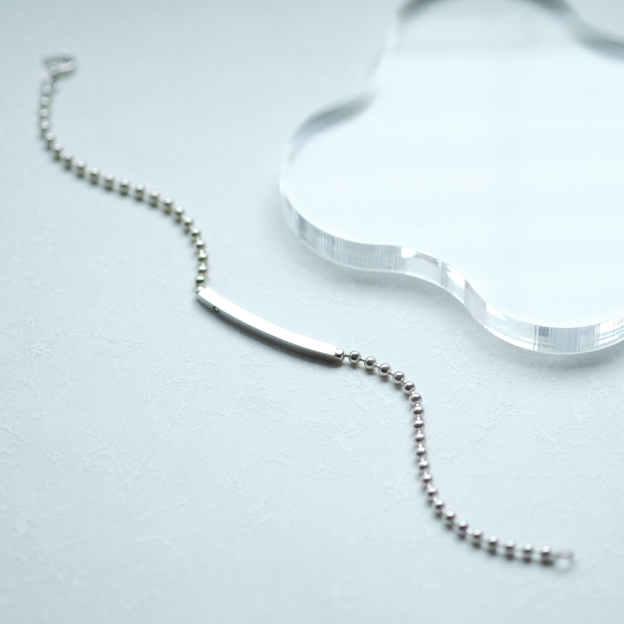 ボールチェーン バー ブレスレット  シルバー925