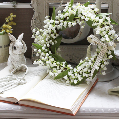 ニューすずらんリース アートフラワー petit chocolat 通販 5744122