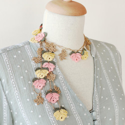 OYA crochet 150cm lariet [ROSE Classic] Pink & Rose 第7張的照片