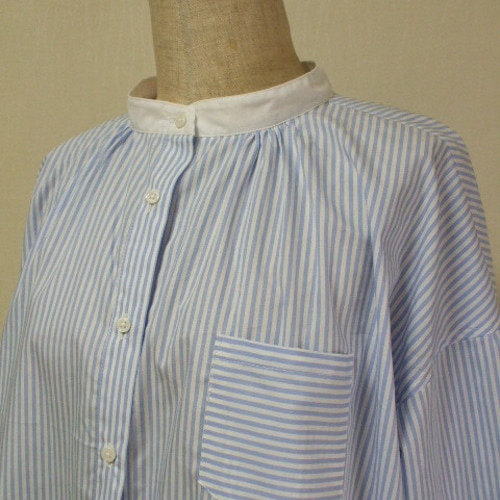 美品 kubo san made ドット スタンドカラーチュニックブラウス 美品 kubo san made ドット スタンドカラーチュニックブラウス