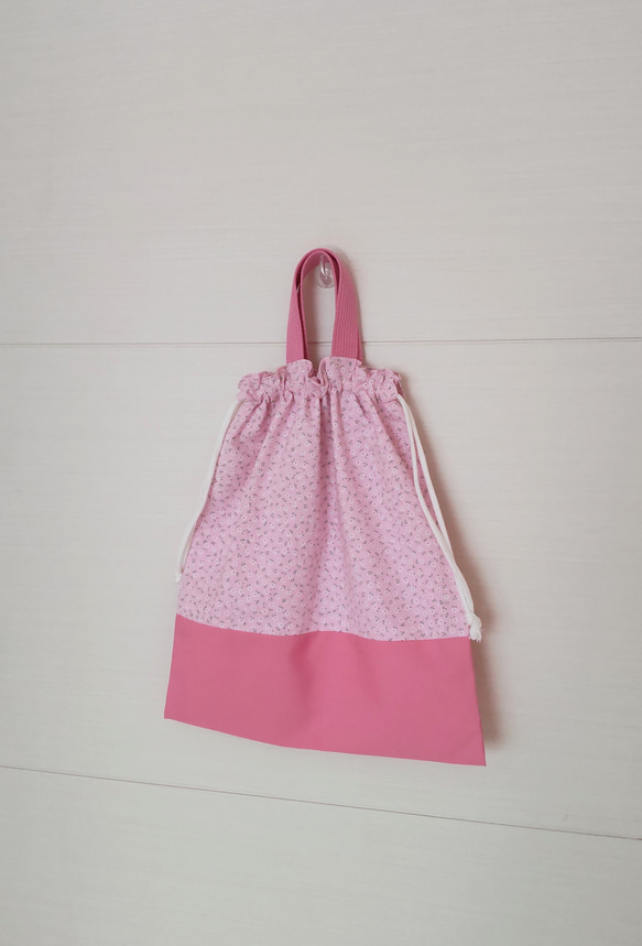 体操服袋/お着替え袋 ハンドメイド 小花柄