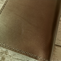 測量野帳 牛革で作った手帳カバー ダークブラウン系 2枚目の画像