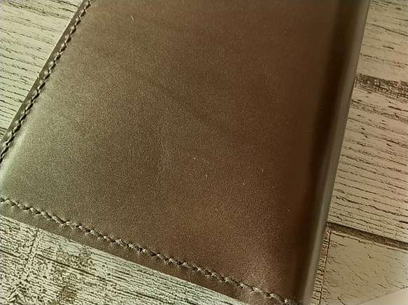 測量野帳 牛革で作った手帳カバー ダークブラウン系 2枚目の画像