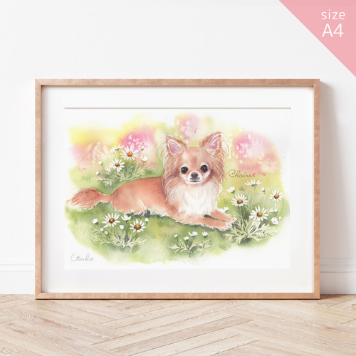 大人気‼︎ 水彩で描くペット似顔絵【A4】（3匹まで） イラスト