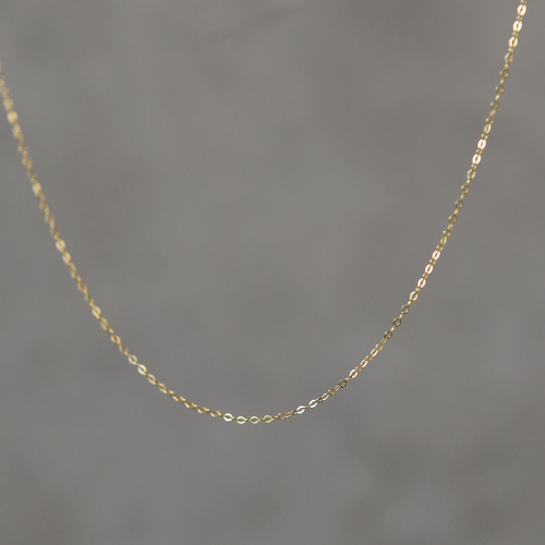 14kgf ネックレス】華奢見せ チェーン ゴールド 1mm幅 スキン