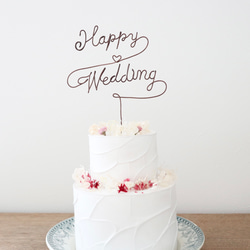 ウェディングケーキトッパー .:* 　ピック　ケーキ　シンプル　飾り　ウェディングケーキ　ウエディング　結婚式 1枚目の画像