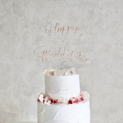 ウェディングケーキトッパー .:* 　ピック　ケーキ　シンプル　飾り　ウェディングケーキ　ウエディング　結婚式 6枚目の画像