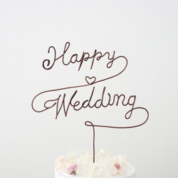 ウェディングケーキトッパー .:* 　ピック　ケーキ　シンプル　飾り　ウェディングケーキ　ウエディング　結婚式 2枚目の画像