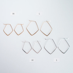 【SV935】ぎょしゃ座ピアス／M　シルバー　星座　華奢　シンプル　フープ　silver 4枚目の画像