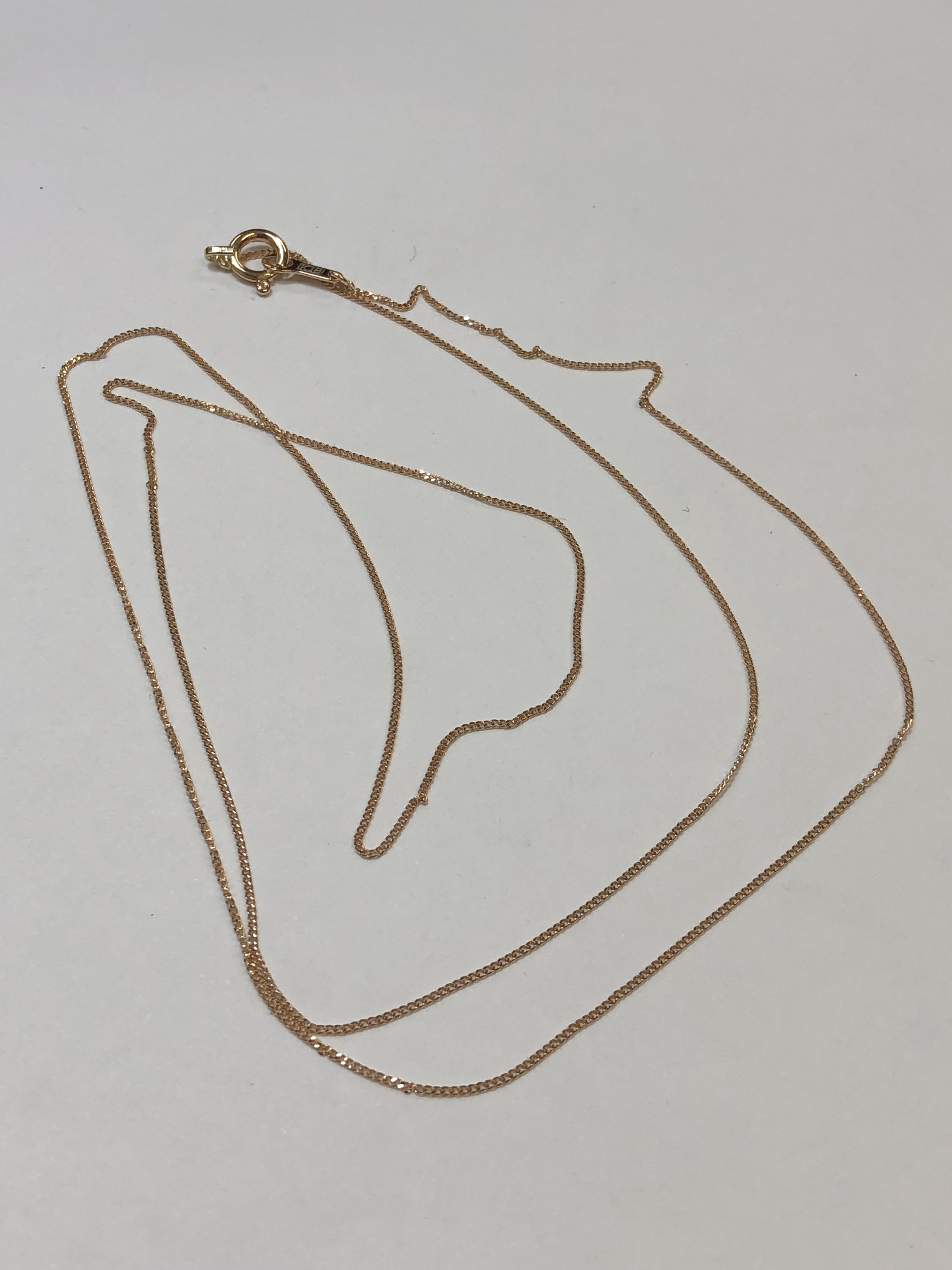 〇【本物/正規品】18金/K18/喜平チェーンネックレス/45cm0507 k18 イエローゴールド 喜平 ネックレス チェーン 45cm 0.95g
