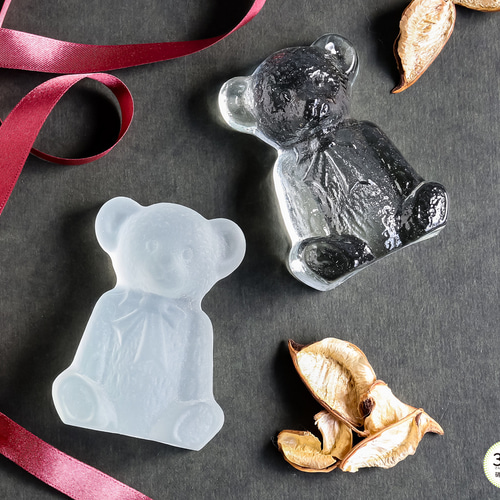 ガラスのテディベア【クリア／フロスト】 その他雑貨 308硝子工房 通販