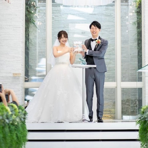 サンドセレモニー ガラスキューブ カラー11色 結婚証明書 人前式