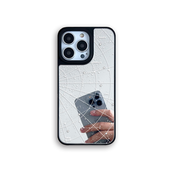星座図 耐衝撃グリップミラーケース️ 鏡付き iPhoneケース iPhone