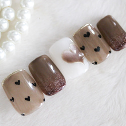 ブラウンシアーハートネイル ネイルチップ（つけ爪） blanche 通販