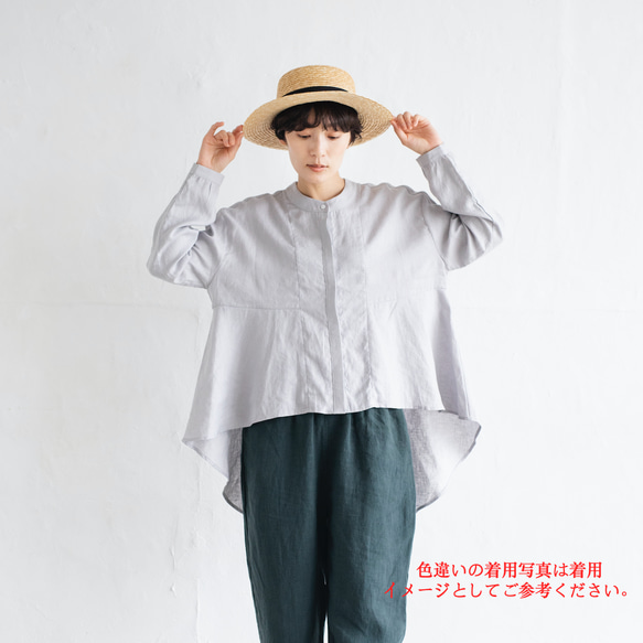 時尚寬鬆長袖白襯衫，完美夏季防曬，米白色 220402-1 第7張的照片