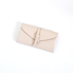 折りロングウォレット マグ＃ベージュ / ori long wallet　#beige 2枚目の画像