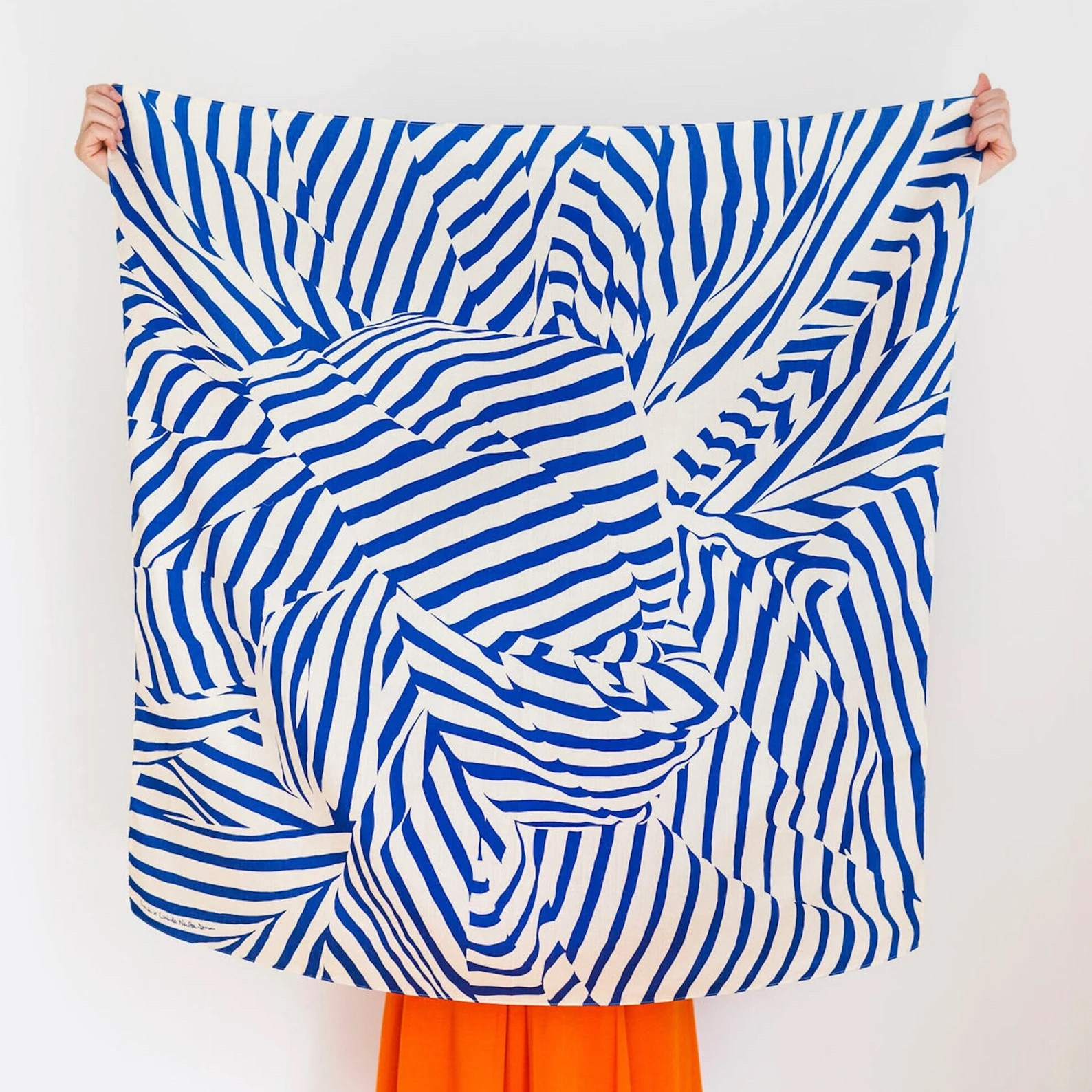 Stripe  Navy Furoshiki (風呂敷 / スカーフ)
