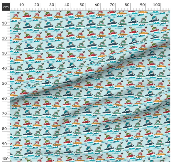 犬 犬柄 シュナウザーの可愛すぎるデザイン 輸入生地 生地 シュナウザー 2枚目の画像