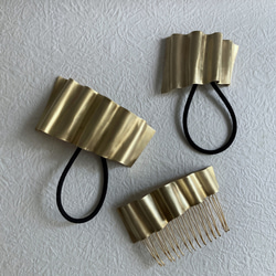 真鍮のギャザーヘアゴム【hair tie-gather(S)-】 10枚目の画像