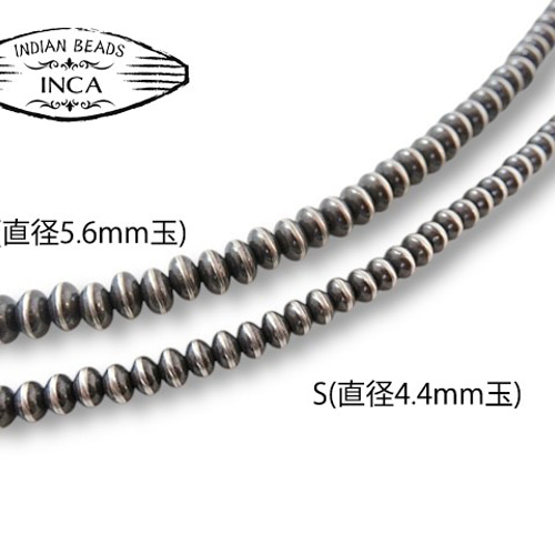 ナバホ ビーズネックレス ハンドメイド シルバー925