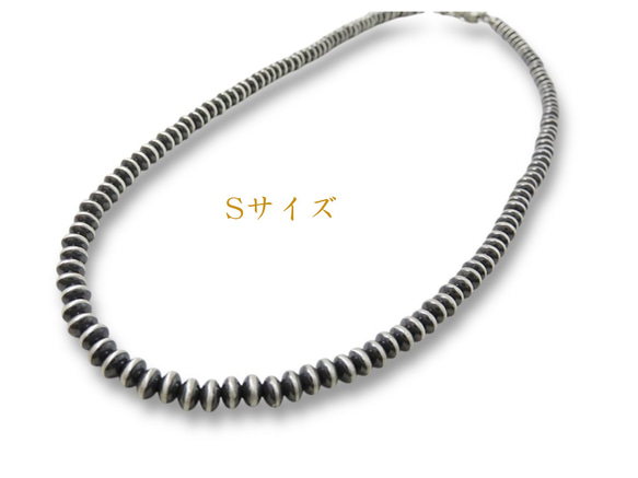 ナバホ ビーズネックレス ハンドメイド シルバー925 インディアン