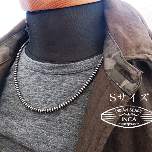ナバホ ビーズネックレス ハンドメイド シルバー925