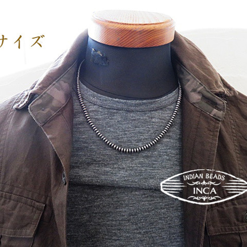 ナバホ ビーズネックレス ハンドメイド シルバー925 インディアン
