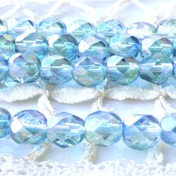 FP 霞青緑　チェコビーズCzech Glass Beads１０個 1枚目の画像